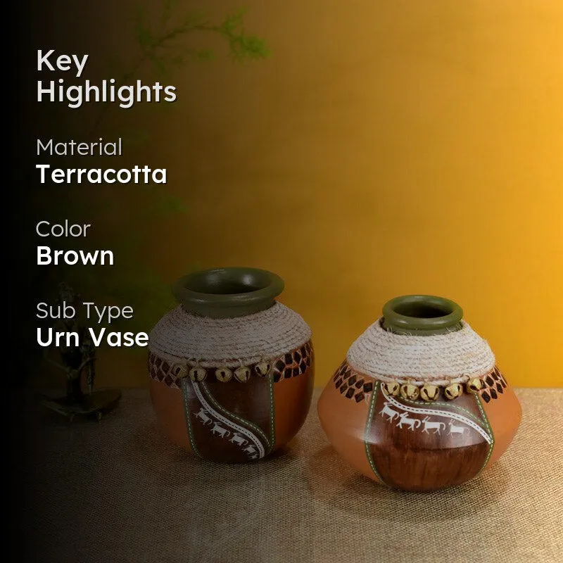 Ambra Terracotta Vase - Two Piece Set media 2