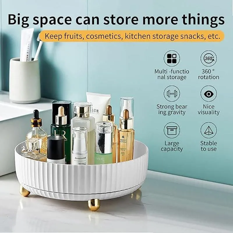 Bits & Bliss Revolving Desk Organizer - White media 4