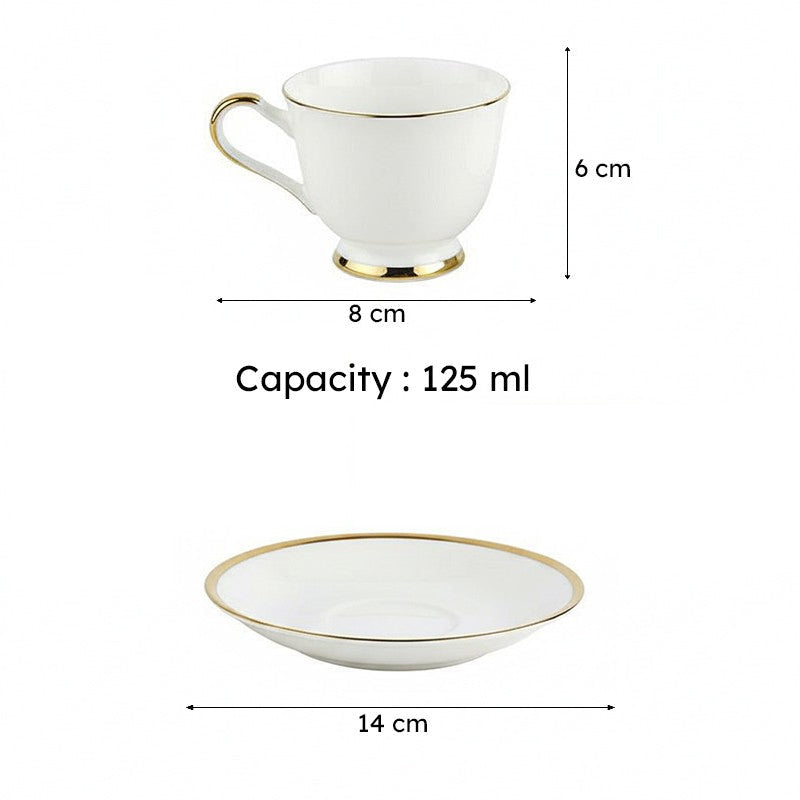 Maverina Cup & Saucer (125 ML) - Twelve Piece Set image 6