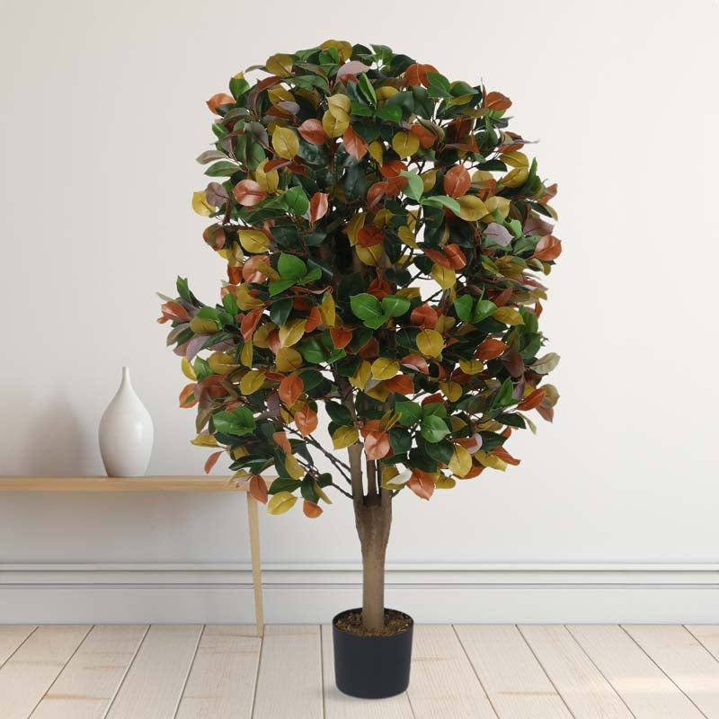 Faux Lush Southern Magnolia Plant -  4 Feet media 2