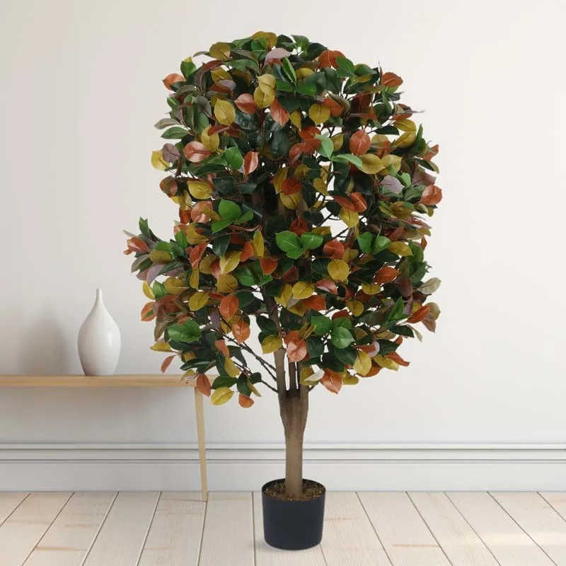 Faux Lush Southern Magnolia Plant - 4 Feet media 2