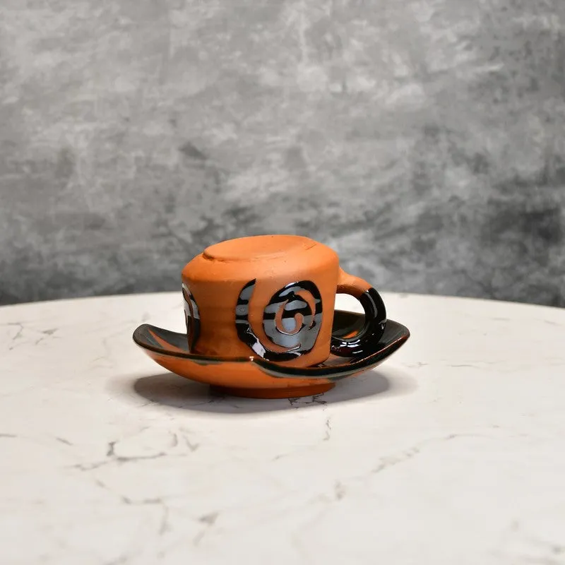 Earthenware Terracotta Tea Cup (220 mL Each) - Set Of Two media 5