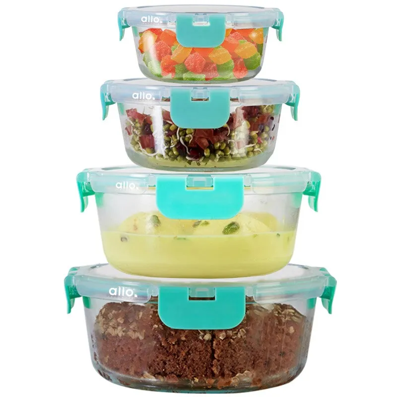 Mistro Leak Proof Glass Lunch Box - Set of Four media 5
