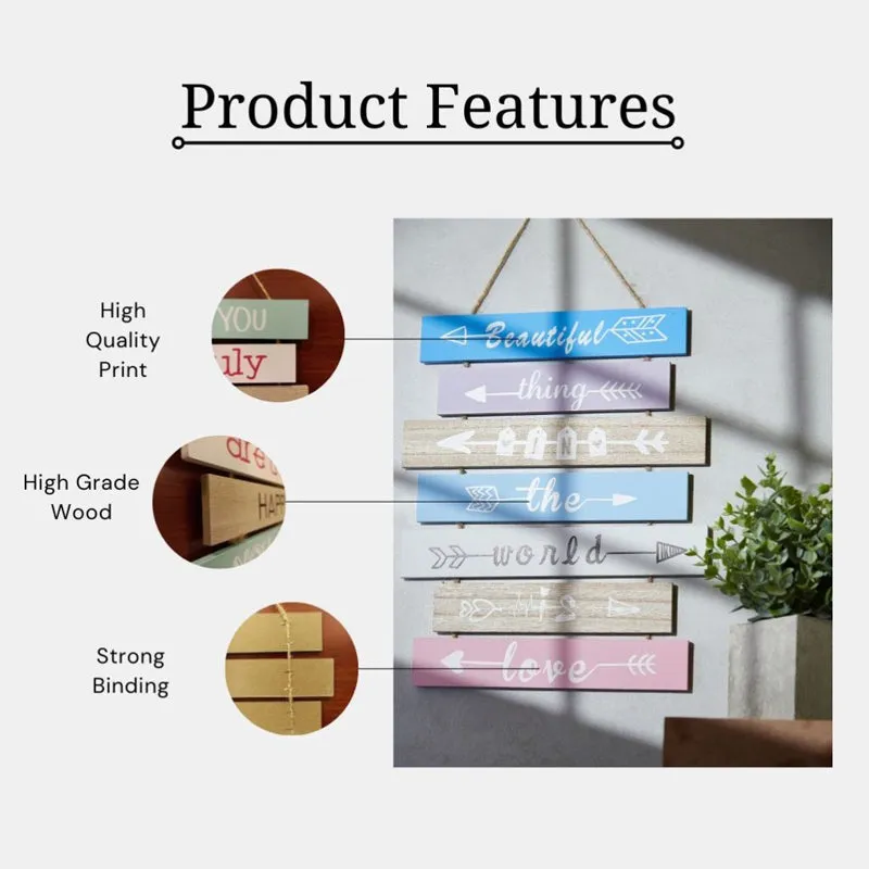 Beauty Full Thing In The World Motivational Quote Wooden Wall Accent media 3