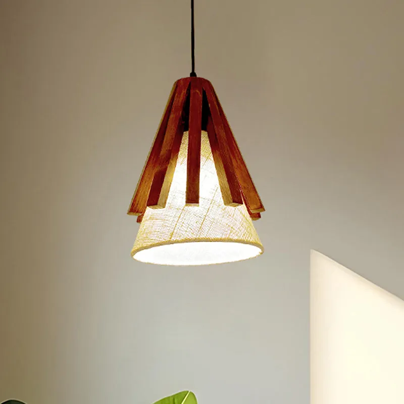 Liora Single Wooden Ceiling Lamp media 3