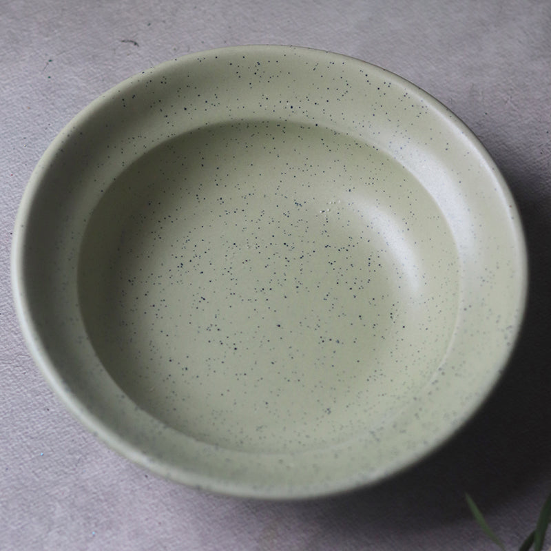 Eriginia Ceramic Pasta Plate - Olive Green