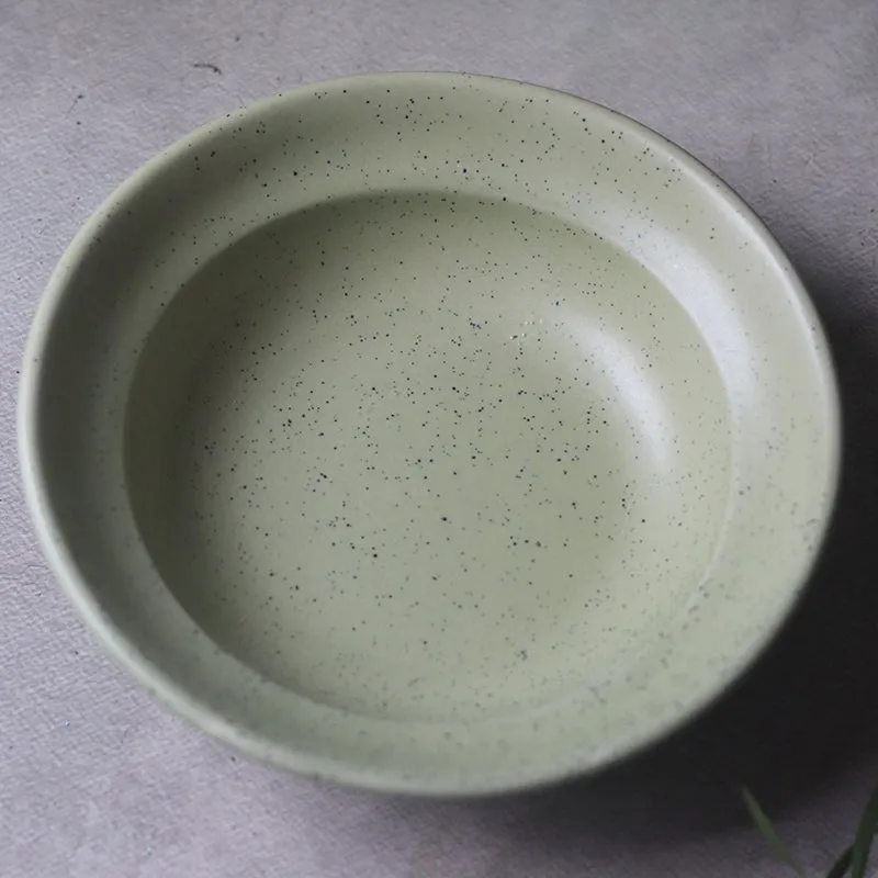 Eriginia Ceramic Pasta Plate - Olive Green media 1