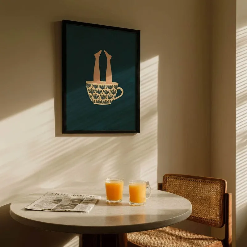 Sip & Drown Archival Canvas Wall Art - Black media 5