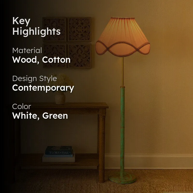 Cozy Nest Wooden Floor Lamp - White - 2