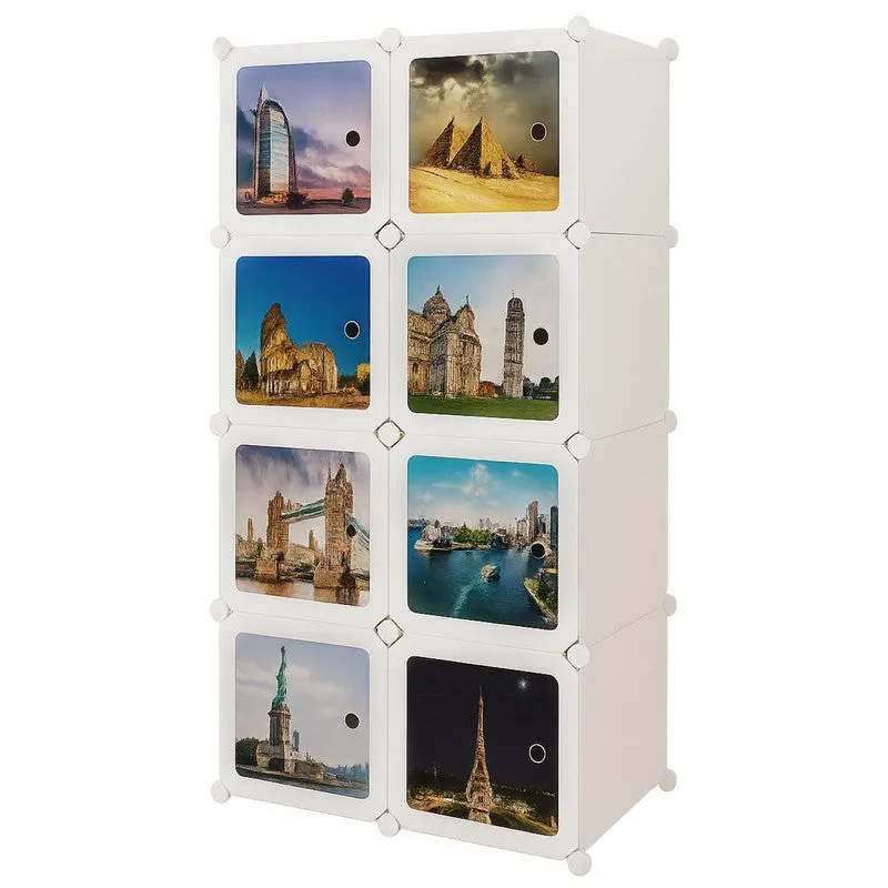 Rioware Portable Storage Wardrobe Racks - White media 3