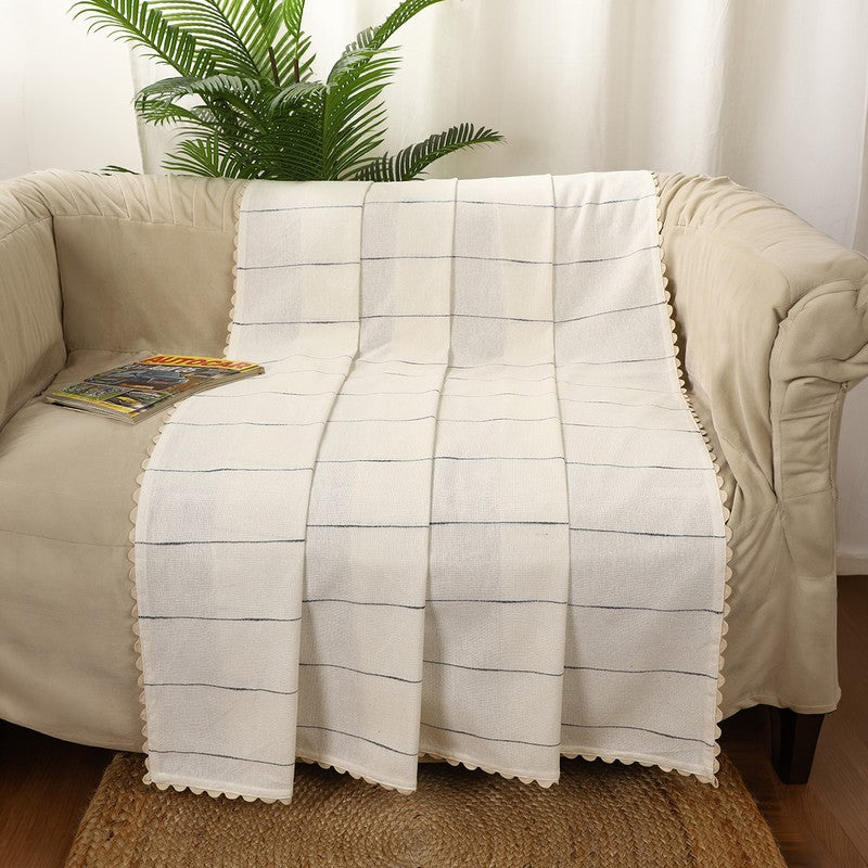 Linear Stripe Cotton Throw
