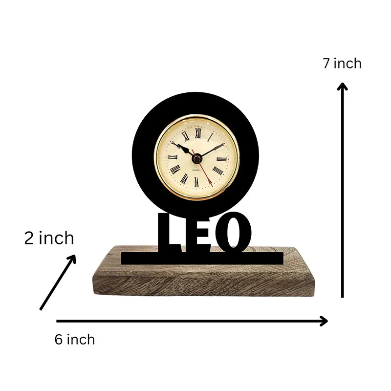 Leo Zodiac Analog Table Clock media 5