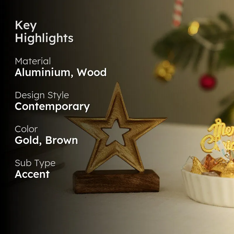 Cosmic Aluminum Star Table Showpiece media 2