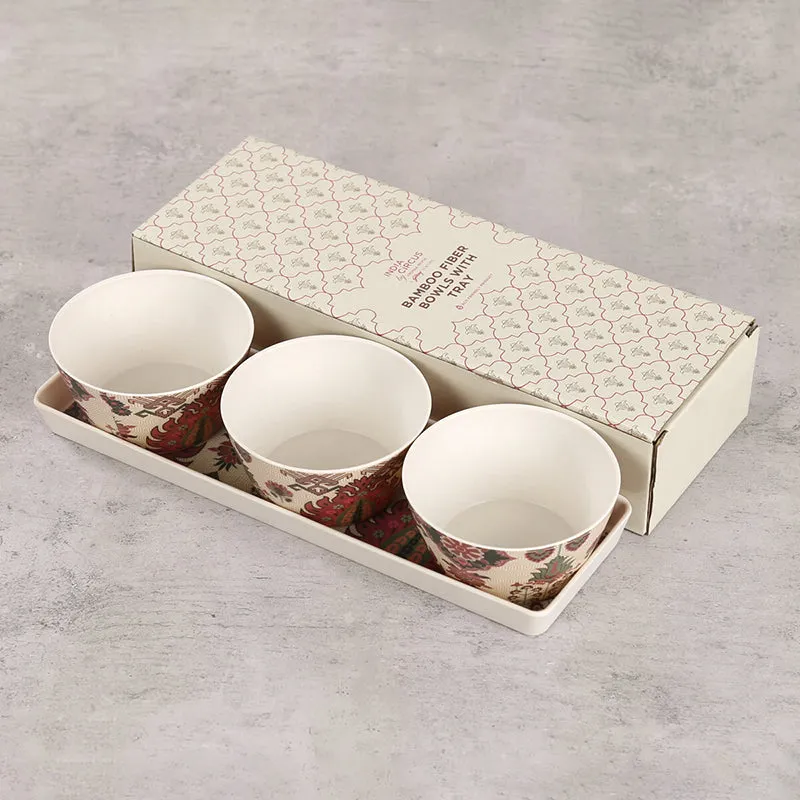India Circus Legacy Bone China Snack Bowl With Tray (150 mL) - Four Piece Set media 4