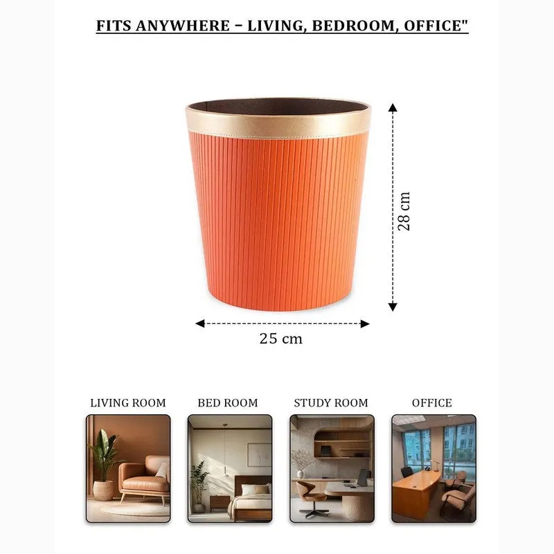 AarviDecor CleanEdge Faux Leather Dustbin media 8