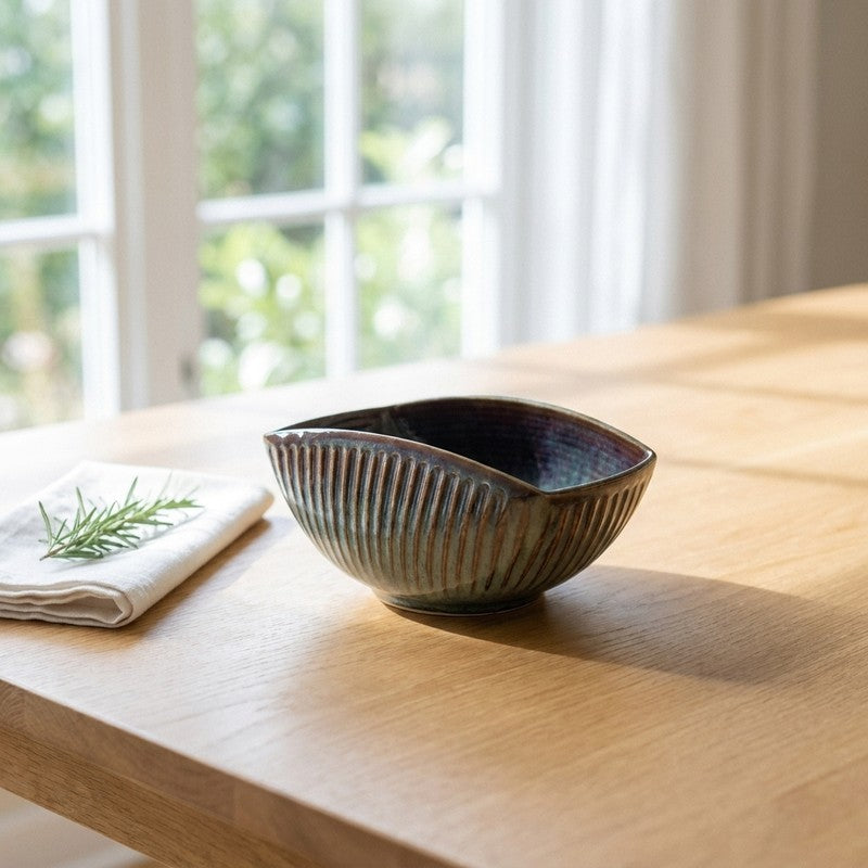 Ceramic Olive Rectangular Bowl