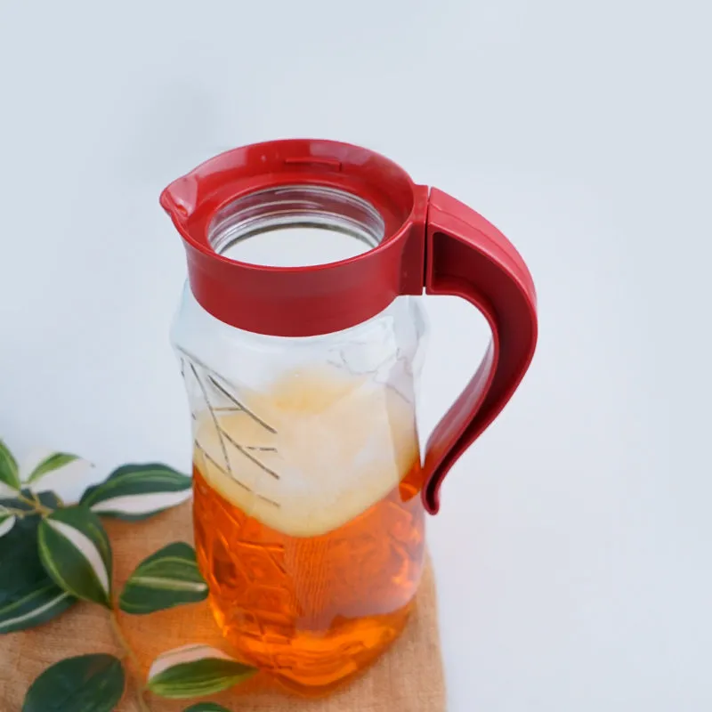 Domana Sema Transparent Jug With Lid (Red) - 1600 ML media 3