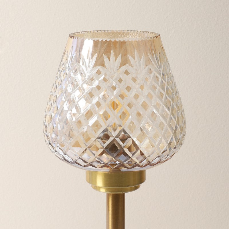 Claret Elegant Mild Steel Table Lamp - Gold,Transparent media 6