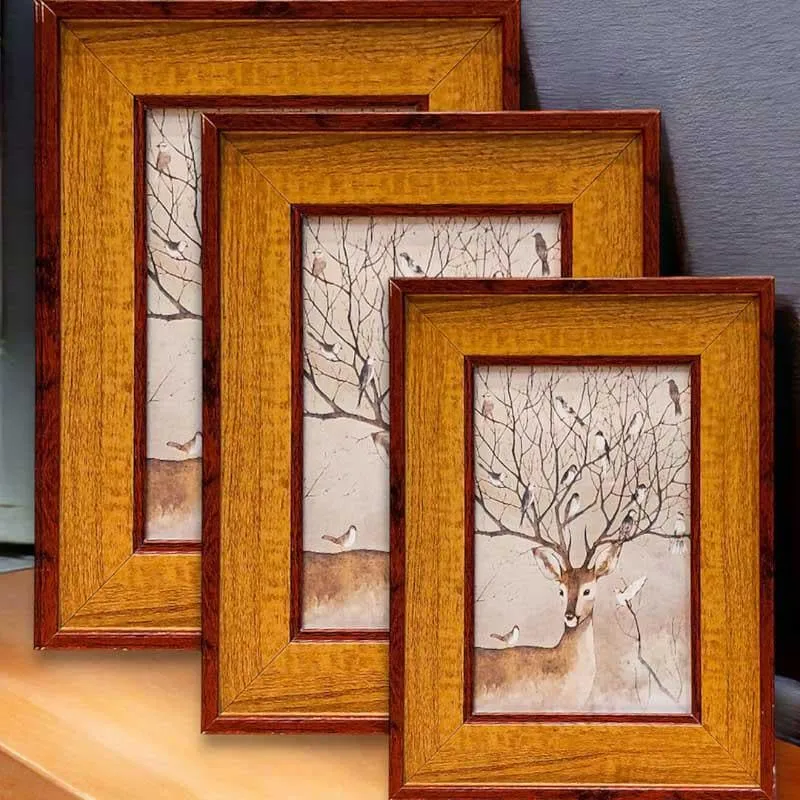 Vintage Veneers Wooden Photo Frame - Set Of Three media 1
