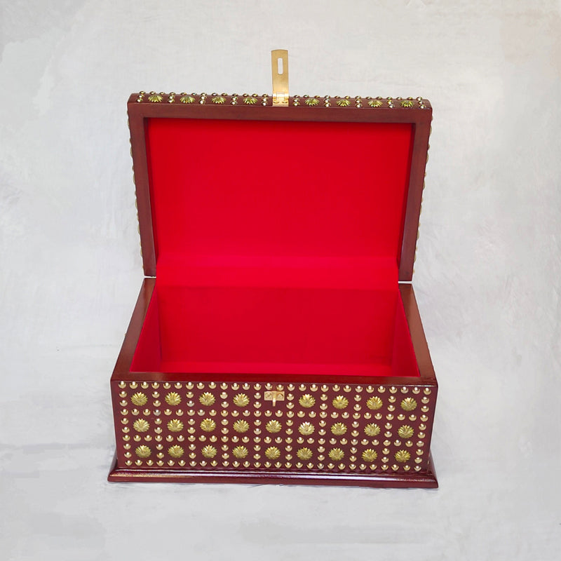 Vaira Decorative Wood Jewel Box - Red & Green media 5