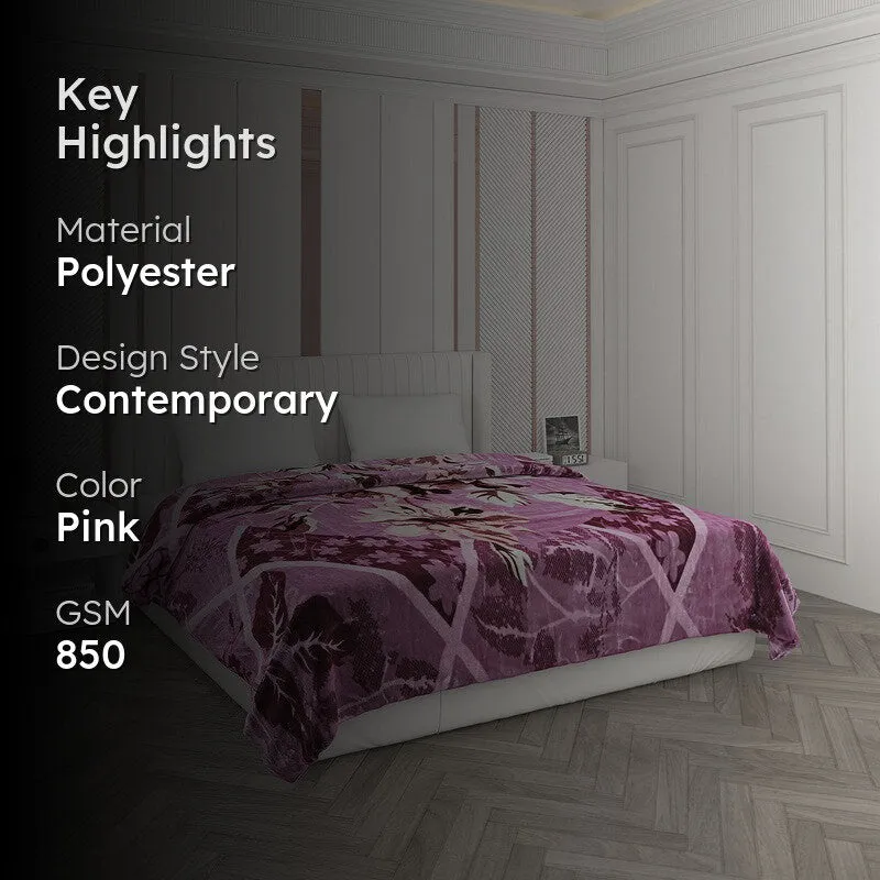 Monte Carlo Lavender Lace Blanket - 850 GSM media 2