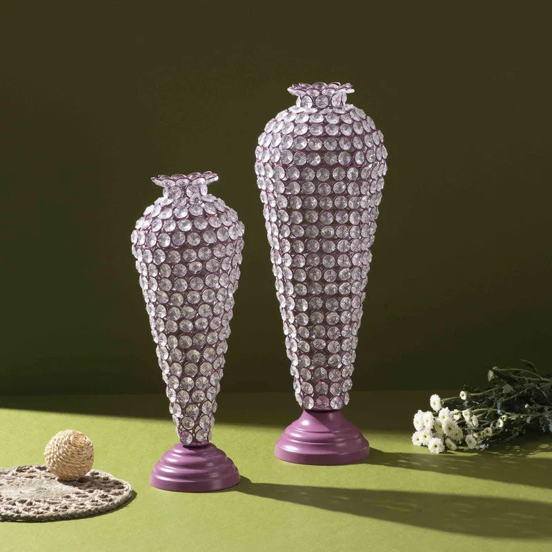 Irellis Luxe Vase (Purple) - Set Of Two media 1