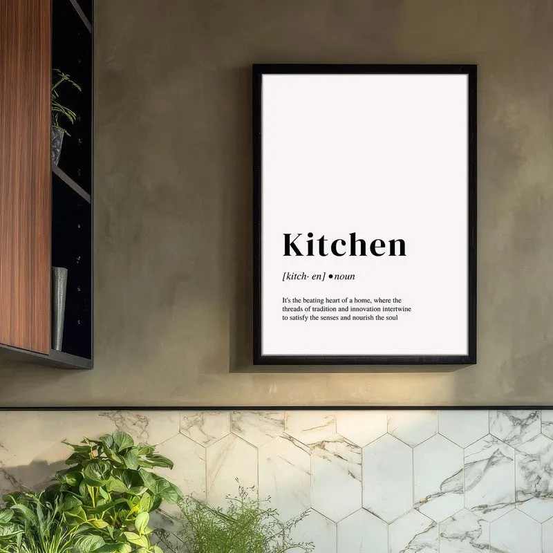 MinimalKitchen Archival Canvas Wall Art - Black media 3