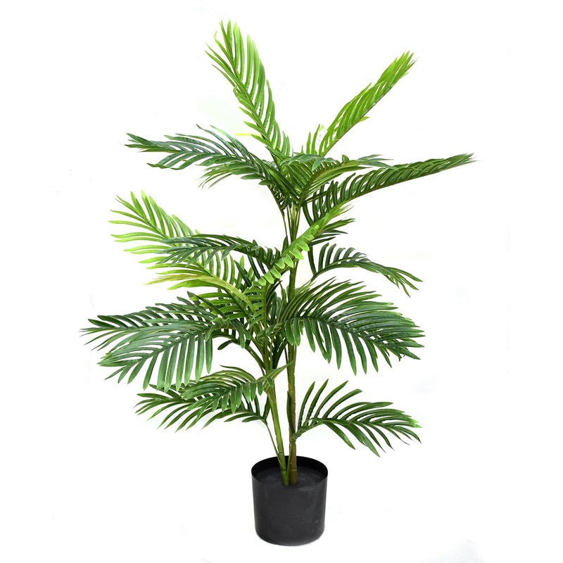 SereneLeaf Artificial Dracaena Plant With Black Plastic Pot - 3 Feet media 4