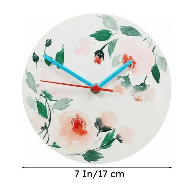 Halo Pastel Flora Handpainted Table Clock media 7