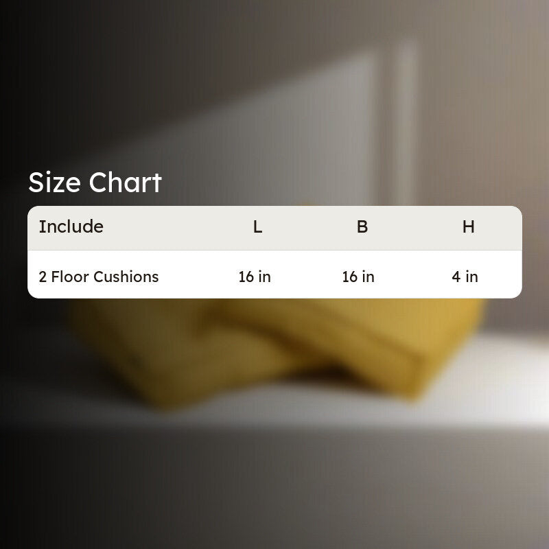 Tara Floor Cushion (Mustard Yellow) - Set Of Two media 8
