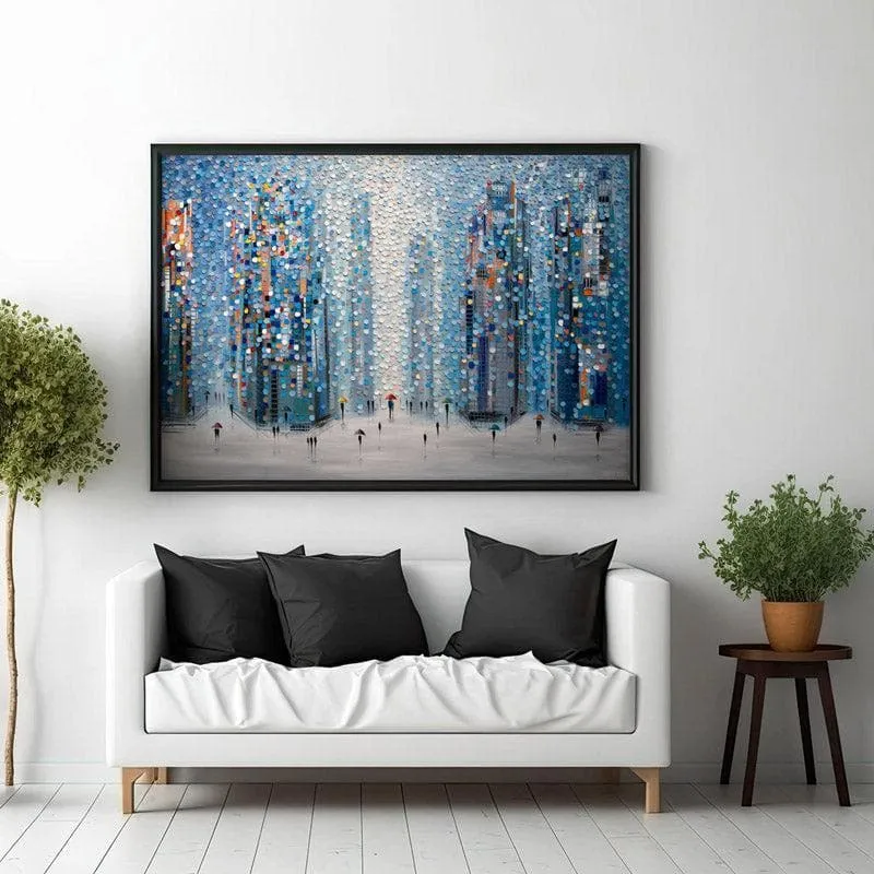 Metropolitan Dreams Canvas Wall Painting - Black Frame media 3