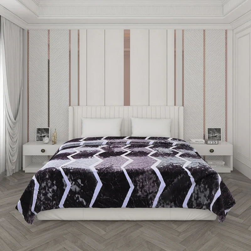 Monte Carlo Midnight Mosaic Blanket (Brown)- 600 GSM media 3