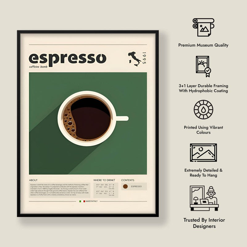 Art Of Espresso Framed Canvas Wall Painting media 7