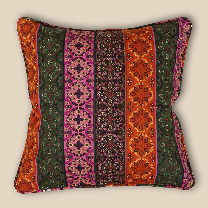 Swayam Riwaaz Printed Cotton Cushion Cover (Multicolor) - Set of Two media 3