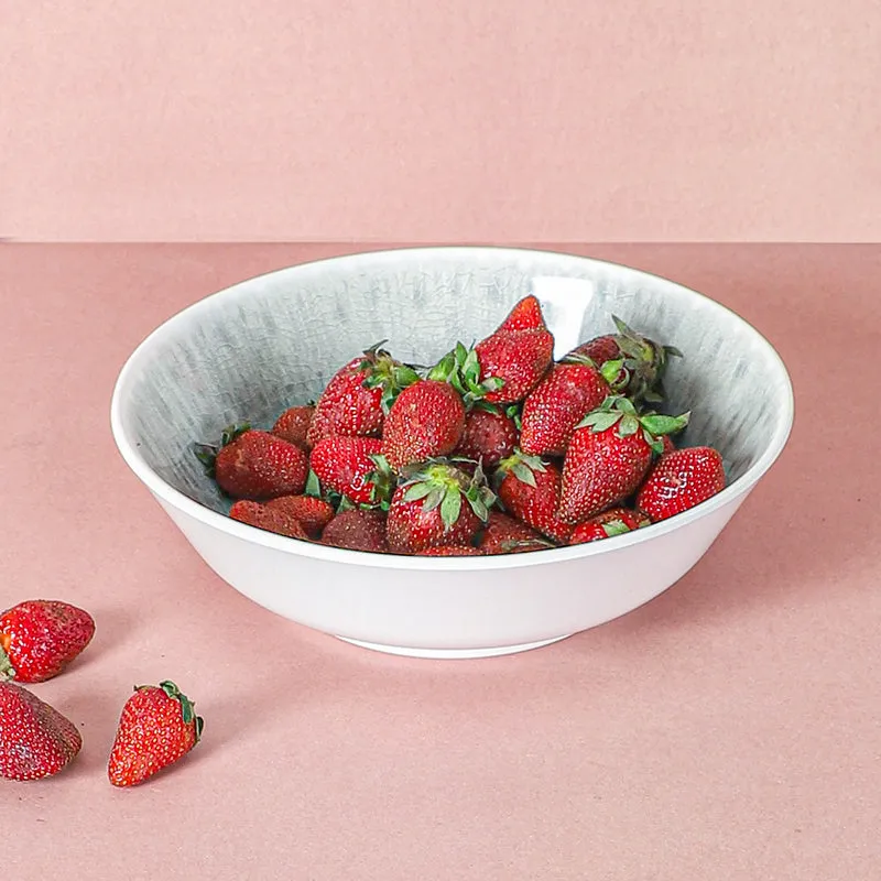 Cobain Serving Bowl (White & Green) - 1300 ML media 4