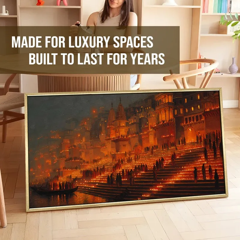 Aglow Ghats of Kashi Wall Art media 5