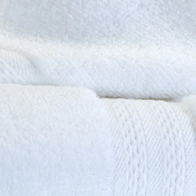 Miorah Hand & Face Towel Combo (White) - Six Piece Set media 3