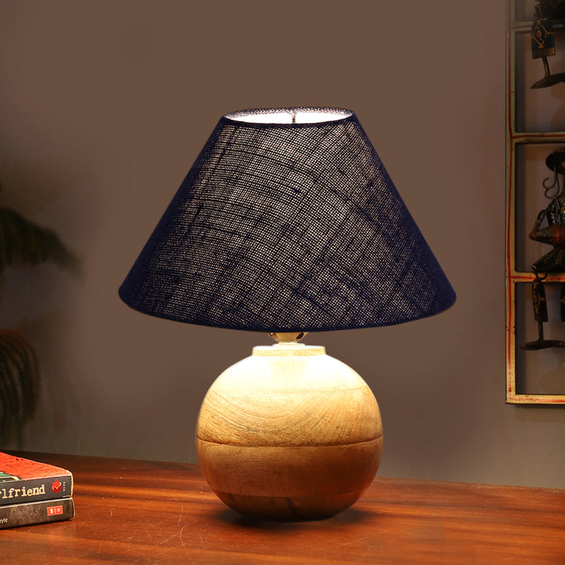 Sienna II Orb Jute Table Lamp - Blue,Brown