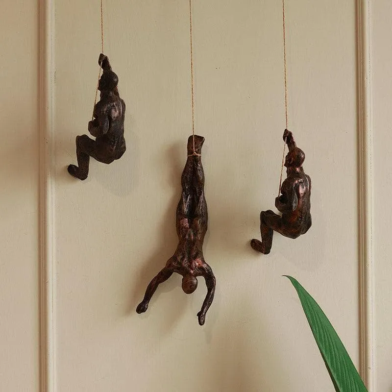 The Alpinist Resin Wall Hanging (Bronze) - Set Of Three media 1