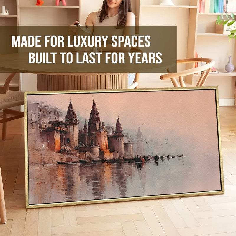 Blush Hour at the Ghats Wall Art media 5