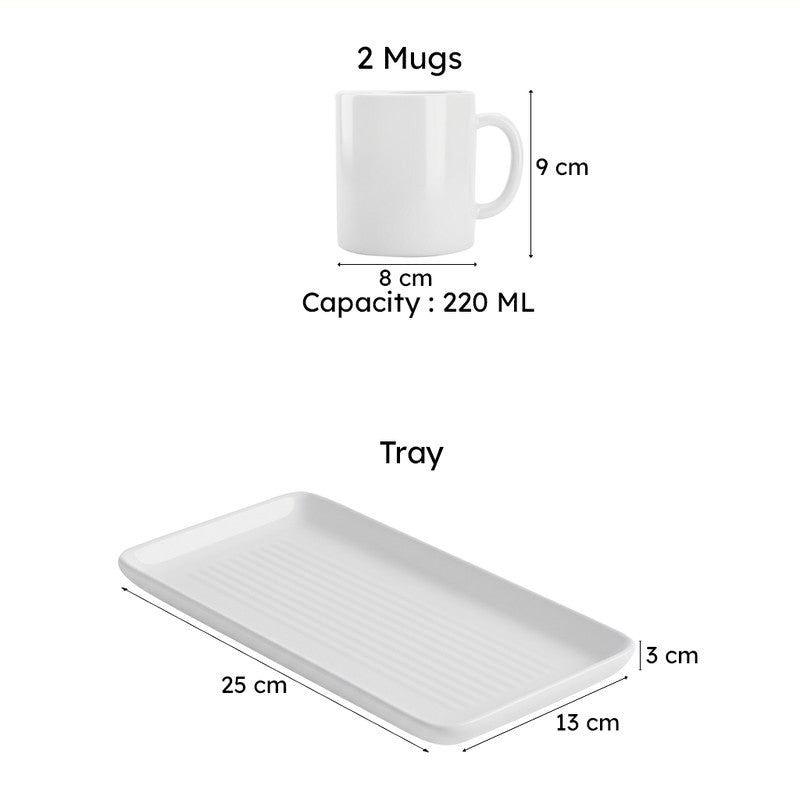 Vantera Purple Ceramic Mug And Tray (220 mL Each) - Three Piece Set media 5