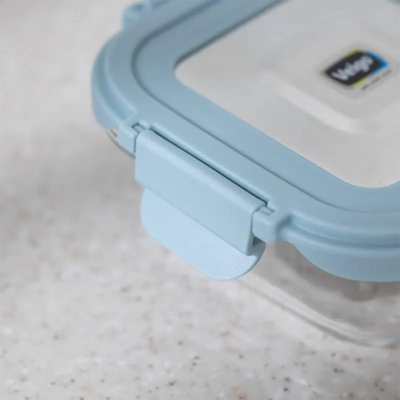 Timo Glass Lunch Box (Blue) - 320 ML media 4