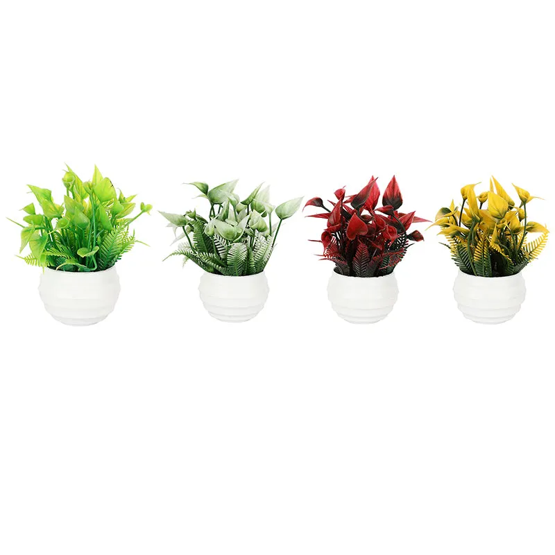 Hyphae Artificial Plant With Black Plastic Pot media 3