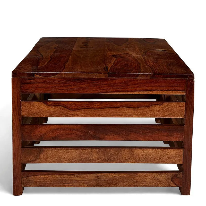 Cenrox Sheesham Wooden Center Table - Dark Brown media 5
