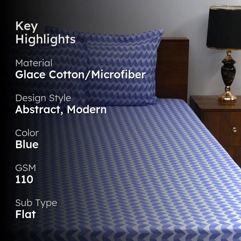 Januja Zig Zag Microfiber Bedsheet - 110 GSM media 2