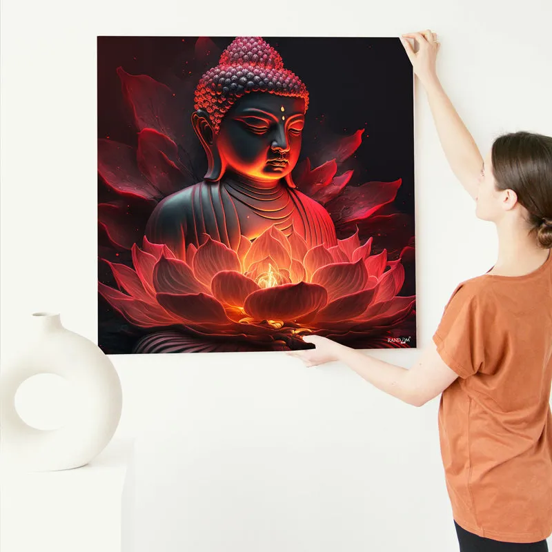 Buddha Glow Wall Painting media 6