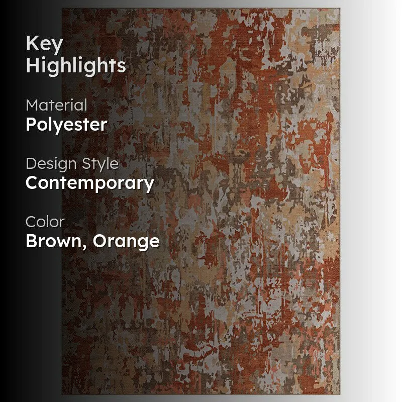 Aria Abstract Polyester Carpet - Brown media 2