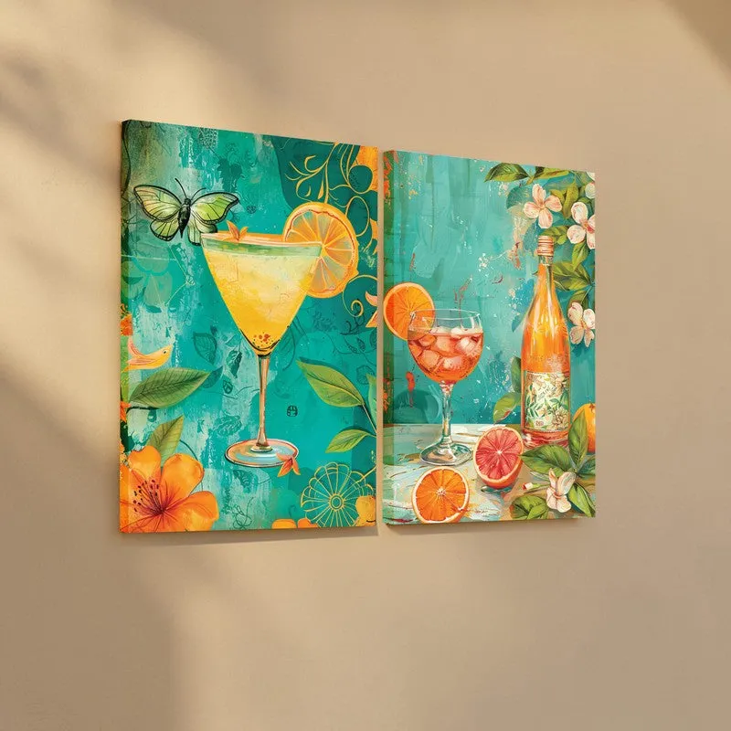 Still Refreshments Canvas Wall Art - Set of Two media 5