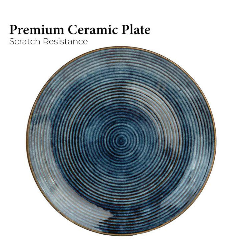 Meghneel Handmade Dinner Plate (Blue) - Set of Six media 8