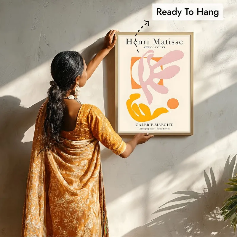 Muted Elegance Canvas Wall Painting With Brown Frame media 8